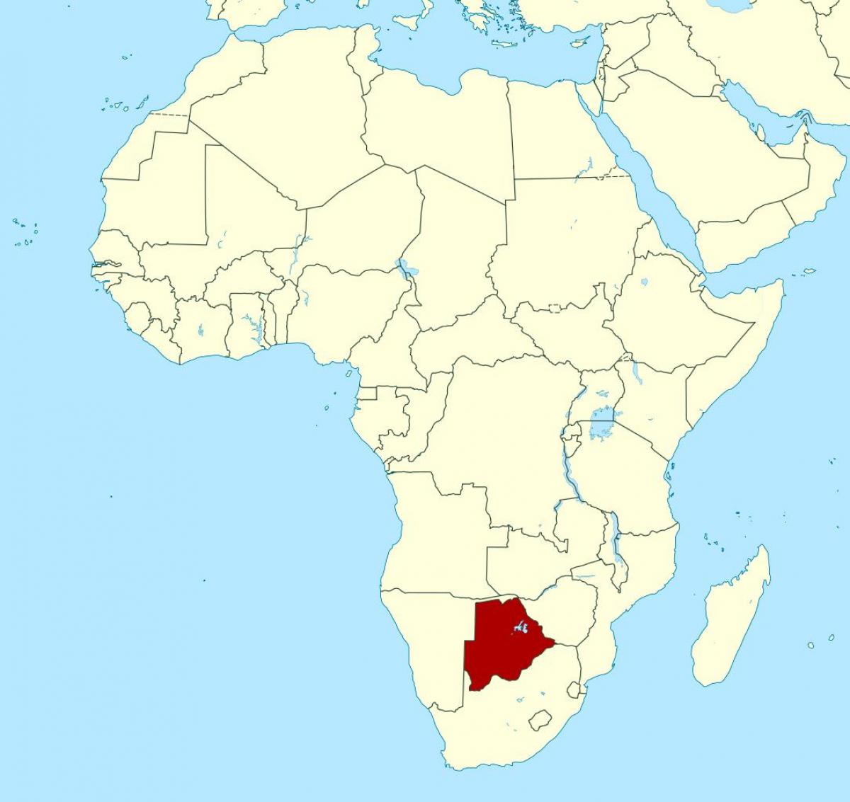 خريطة أفريقيا بوتسوانا